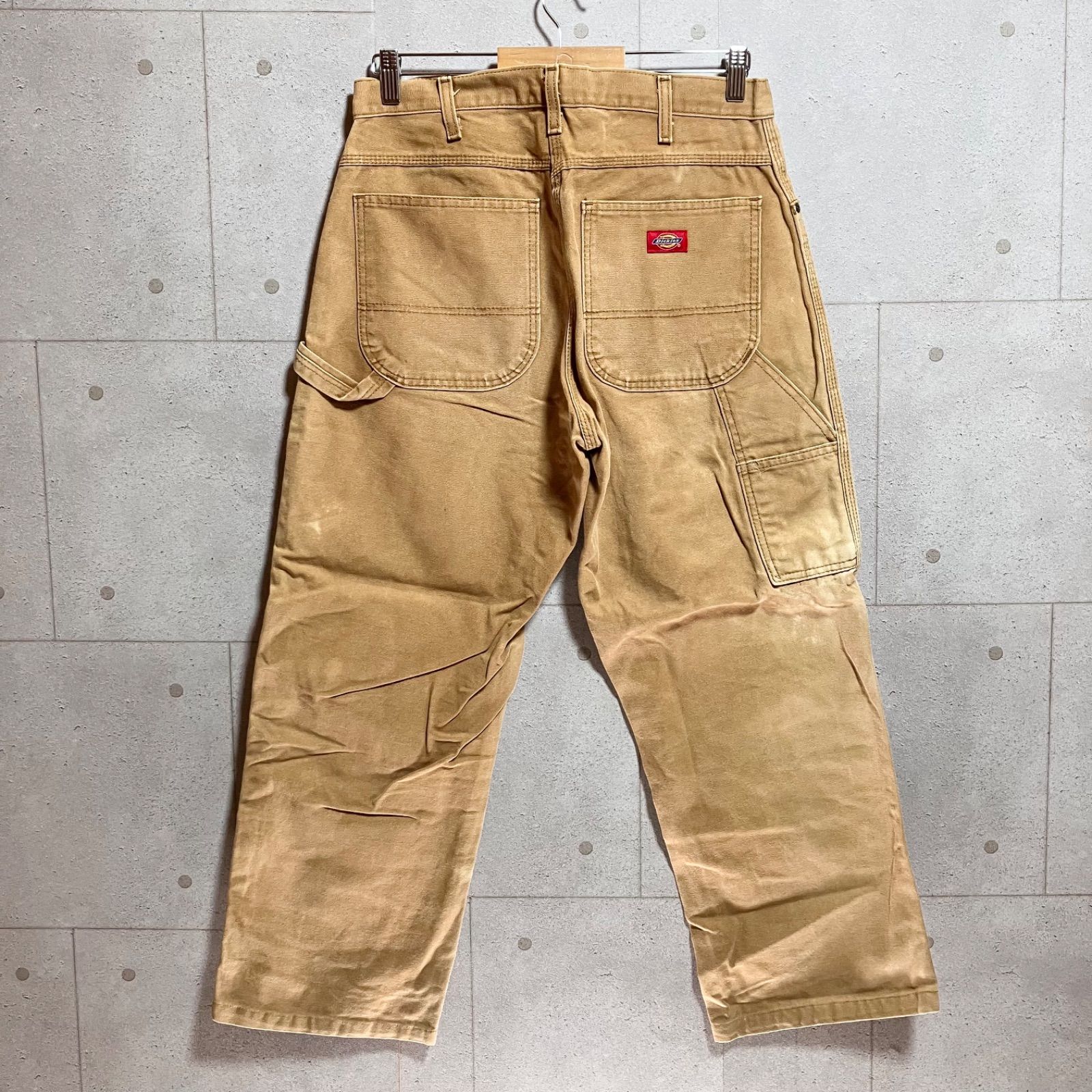 ディッキーズ　ペインターワークパンツ　ベージュ Dickies ディッキーズ ペインターパンツ 古着 ベージュ デニム