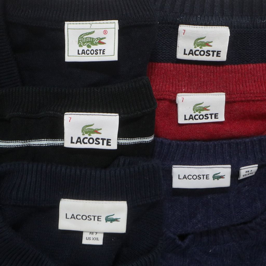 LACOSTE ブラック ニットセーター 2枚セット LACOSTE ブラック ニットセーター 2枚セット LACOSTEラコステセーター