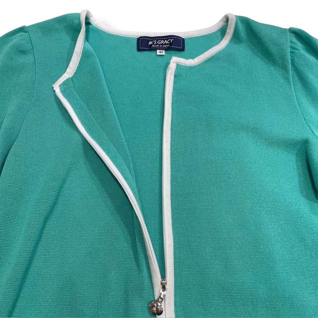 M'S GRACY エムズグレイシー 袖リボンカーディガン TZ-918348 ダブル