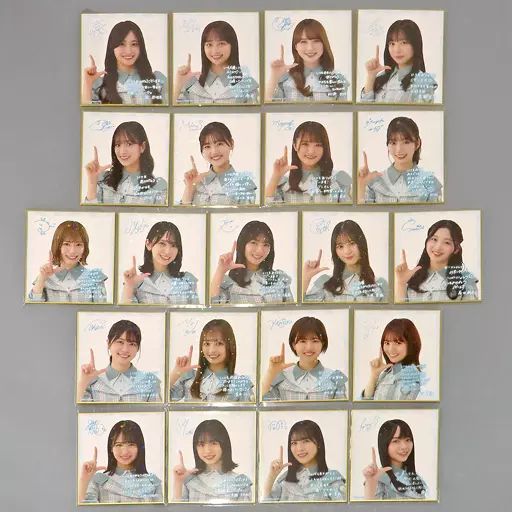 日向坂46 色紙 全メンバー コンプ サイン＆メッセージ入りミニ色紙 ランダム3枚セット（全22種