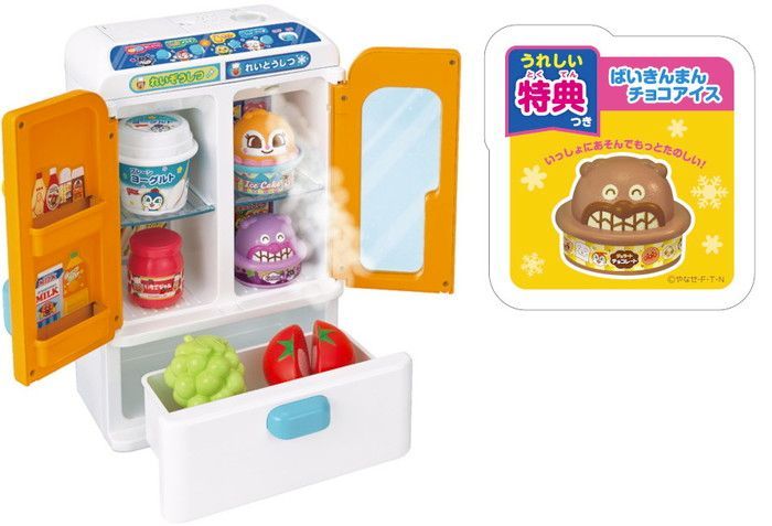 新品 【今だけ!!ばいきんまんチョコアイス付き】　アンパンマン　冷気がシュ～スマートアンパンマンれいぞうこDX　2024年 [佐川急便]