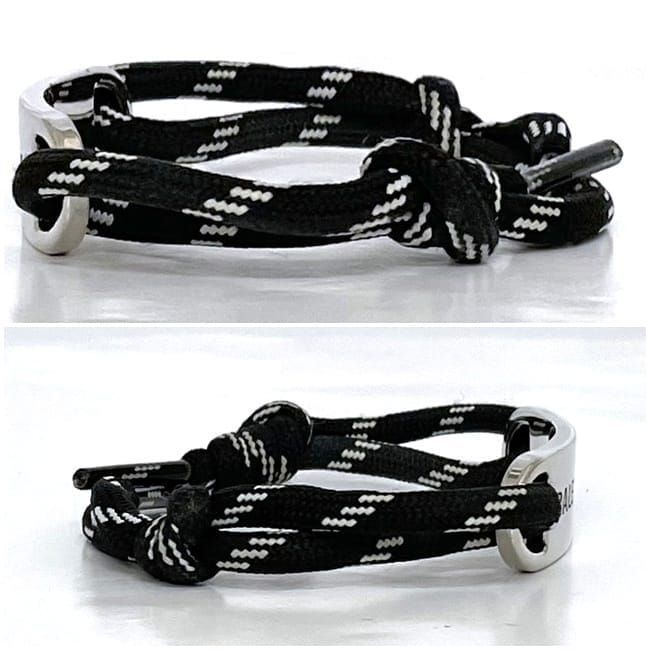 バレンシアガ ブレスレット ec-22894 ブラック シルバー PLATE - メルカリ