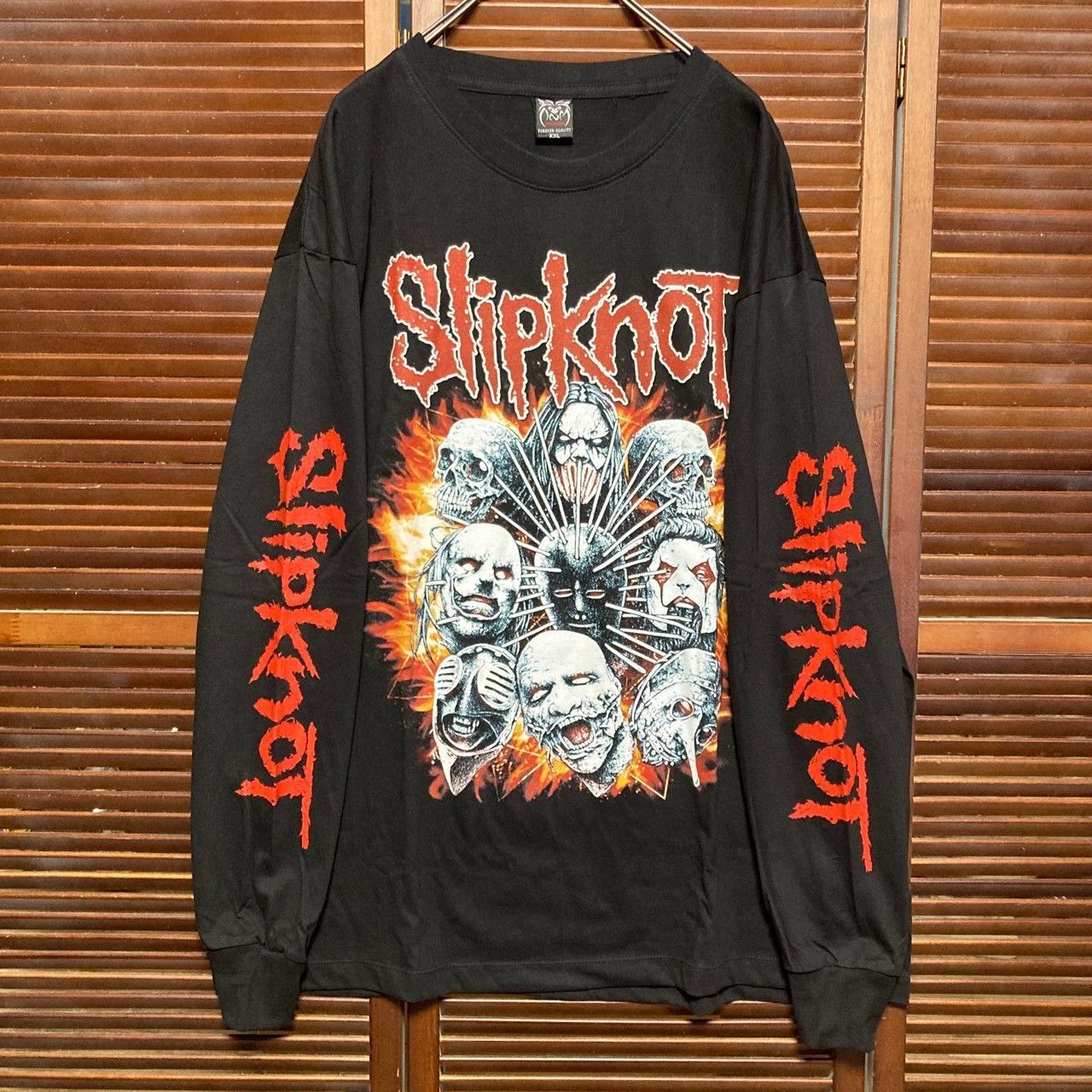 スリップノット Slipknot 黒 長袖 Tシャツ ロンT バンド ロング 