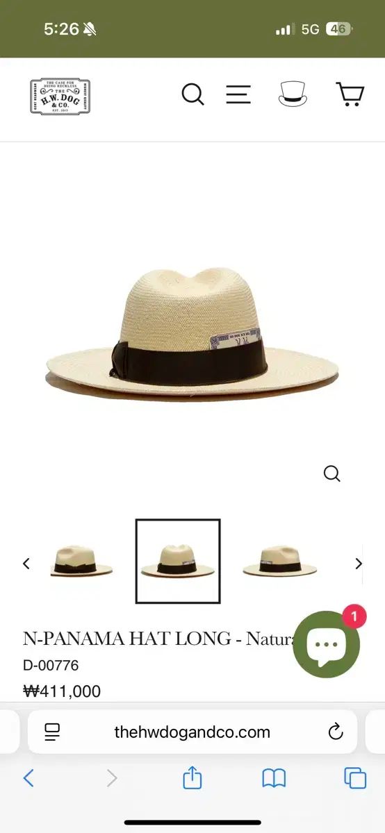 ドッグ・アンド・カンパニー パナマハット 38 サイズ HWdog