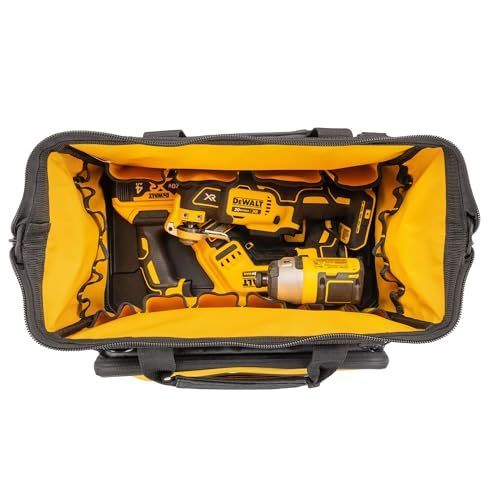 デウォルト(DeWALT) ワイドオープン型バッグ 撥水 撥塵 耐久性 収納