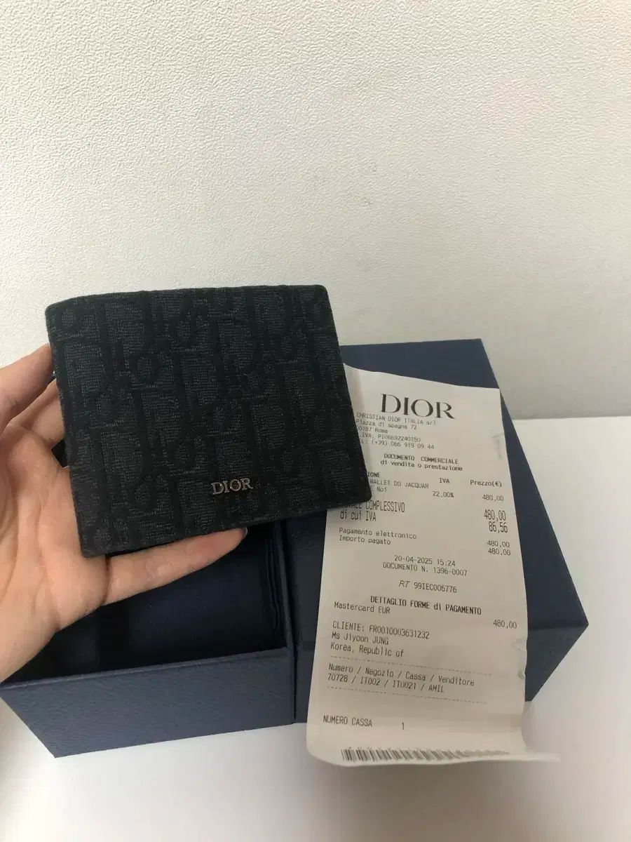 Dior(ディオール) オブリーク ジャカード 二つ折り財布 - メルカリ