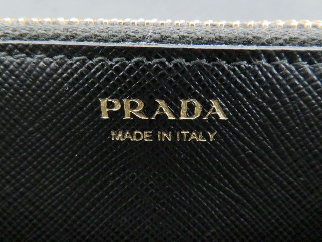K07 PRADA リボン カードケース付き サフィアーノレザー 2つ折り長財布