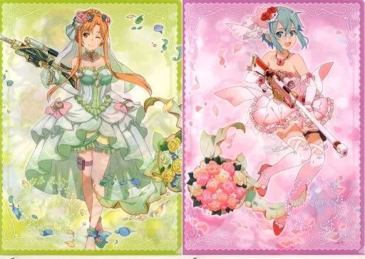 中古】クリアファイル アスナ/シノン A4クリアファイル(2枚セット