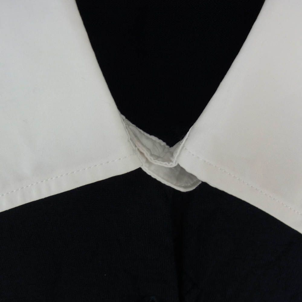  PRADA プラダ DNA 00 T S 000 145 襟付き ウール ニット 長袖 ポロシャツ ダークネイビー系 ポロシャツ トップス