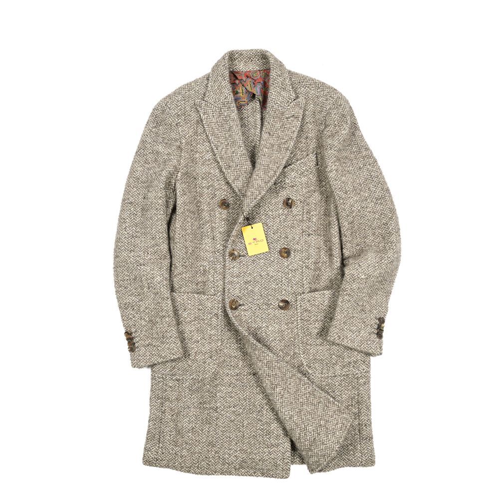 エトロ ETRO チェスターコート 6Bダブル 秋冬 メンズ アウター ウール 100% ベージュ 406849