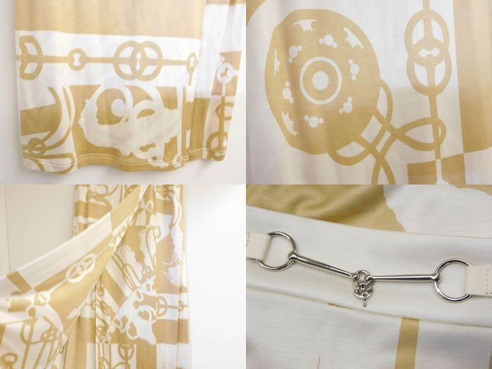 品 HERMES エルメス 製 シルク 総柄デザイン ラップ スカート ベージュ系 レディース□ 7I キ1000 WWW_SIROKUMA-CORPORATION_COM