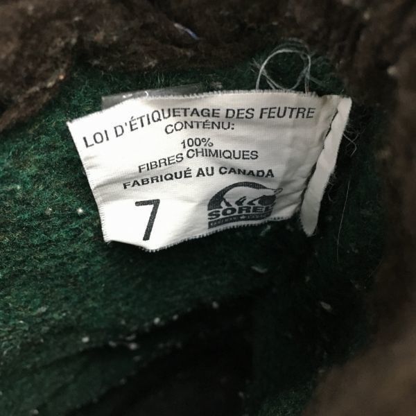 SOREL/ソレル size7 25.0程度 Vintage カナダ製 本革スノーブーツ