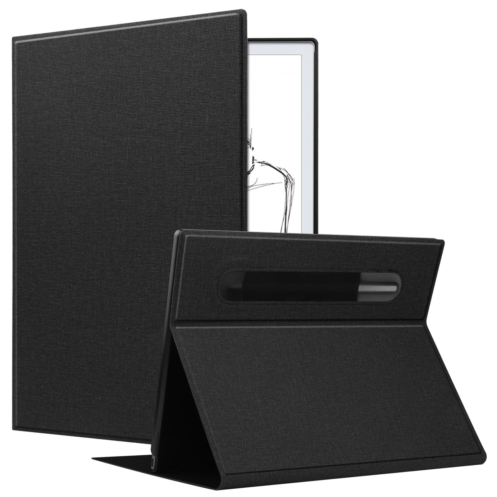 KuRoKo Remarkable 2タブレットケース、スリム軽量スタンドハードバックシェル保護カバー ペンホルダー付き Remarkable 2 Paper タブレット 10.3インチ 2020年発売、ブラック 