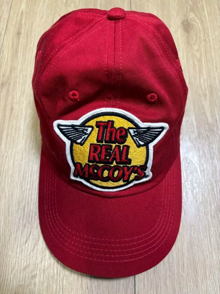The REAL McCOY S ザ リアルマッコイズ ロゴ ボールキャップ レッド