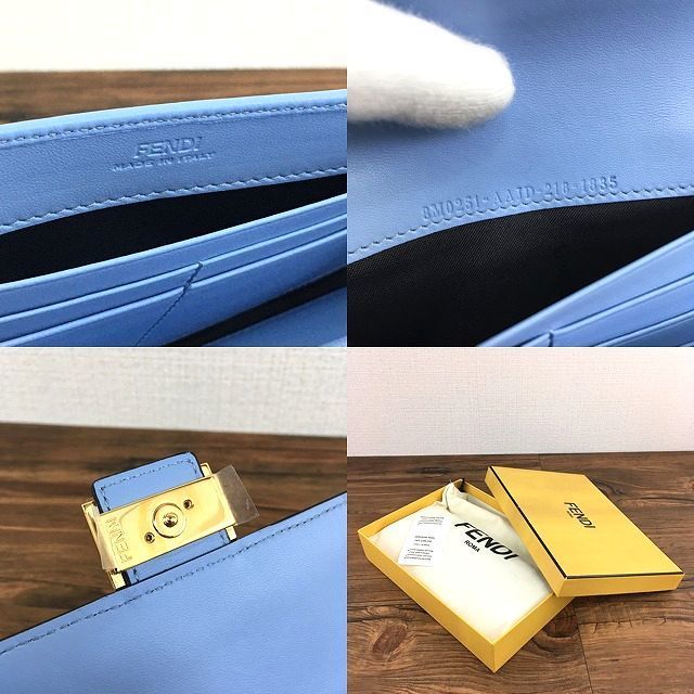 市販 未使用品 FENDI 長財布 8M0251 水色 ズッカ 93 rahathomedesign.com