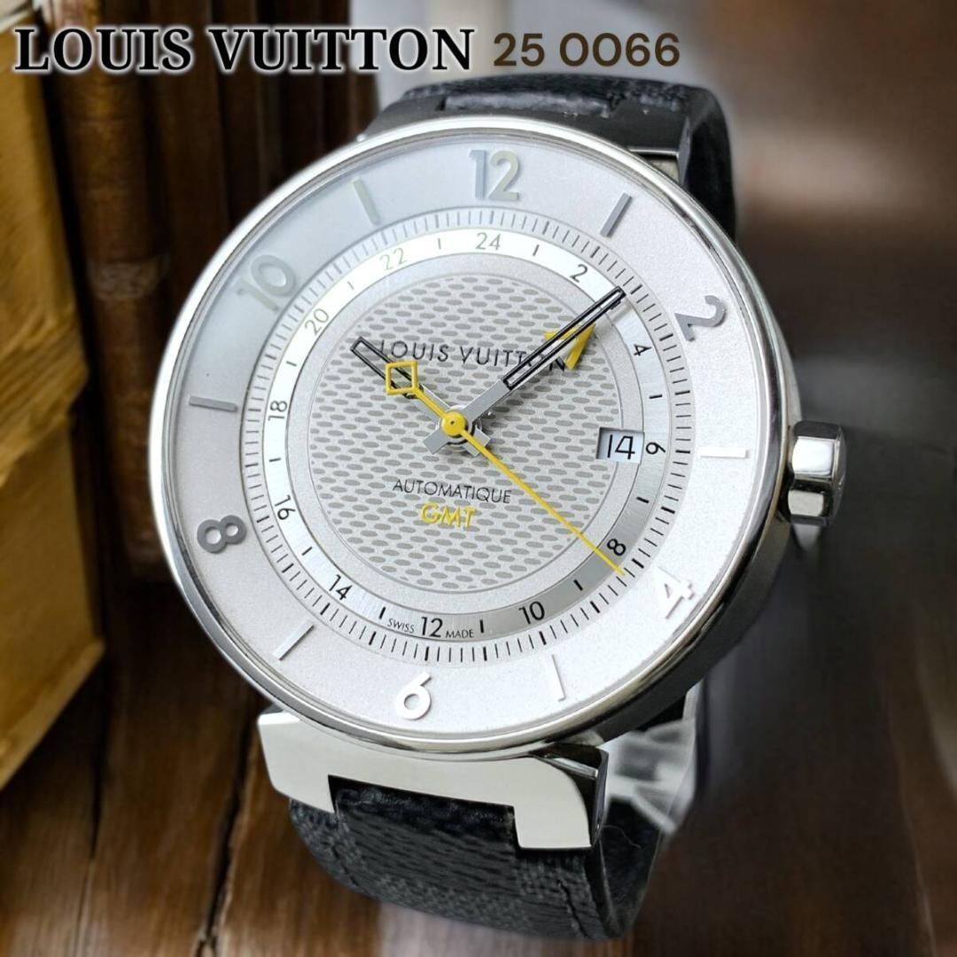 ルイヴィトン タンブール ムーン GMT Q8D31 メンズ腕時計