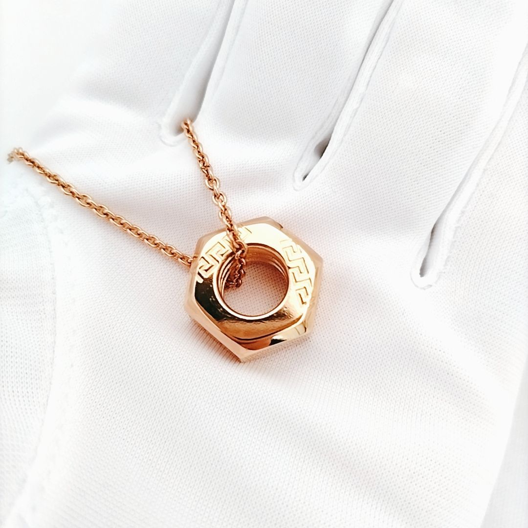 訳有特価【新品未使用】VERSACE◇ナット&ボルト グレカ ネックレス