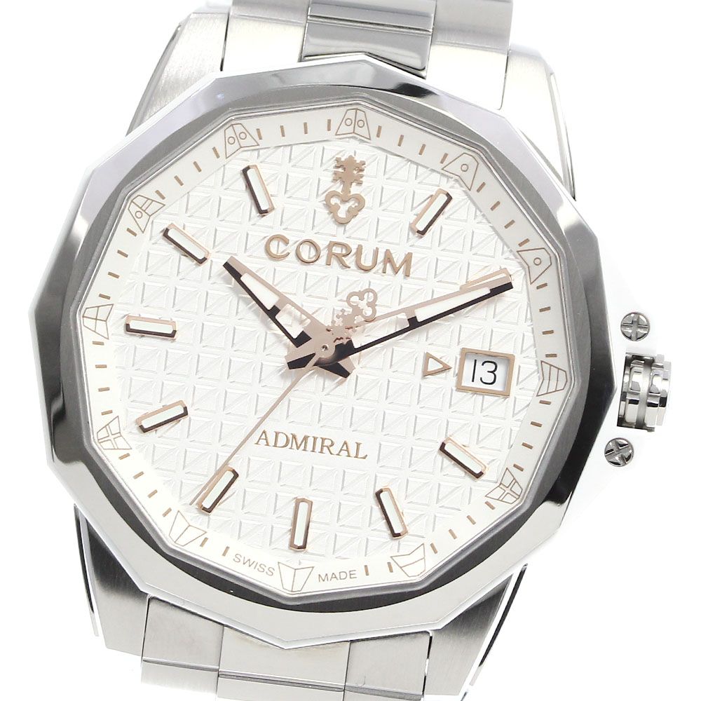 コルム CORUM 082.202.04/V800 AA25 アドミラル 38 デイト 自動巻き メンズ極美品箱・保証書付き_734997