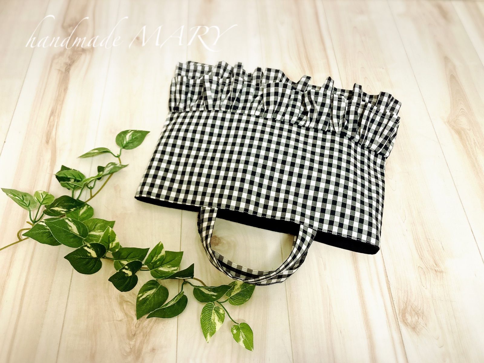 チェック柄のゆめかわレッスン・シューズ2セット　ブラック NEWチェック柄のゆめかわレッスンバッグ\u0026シューズバッグ セット