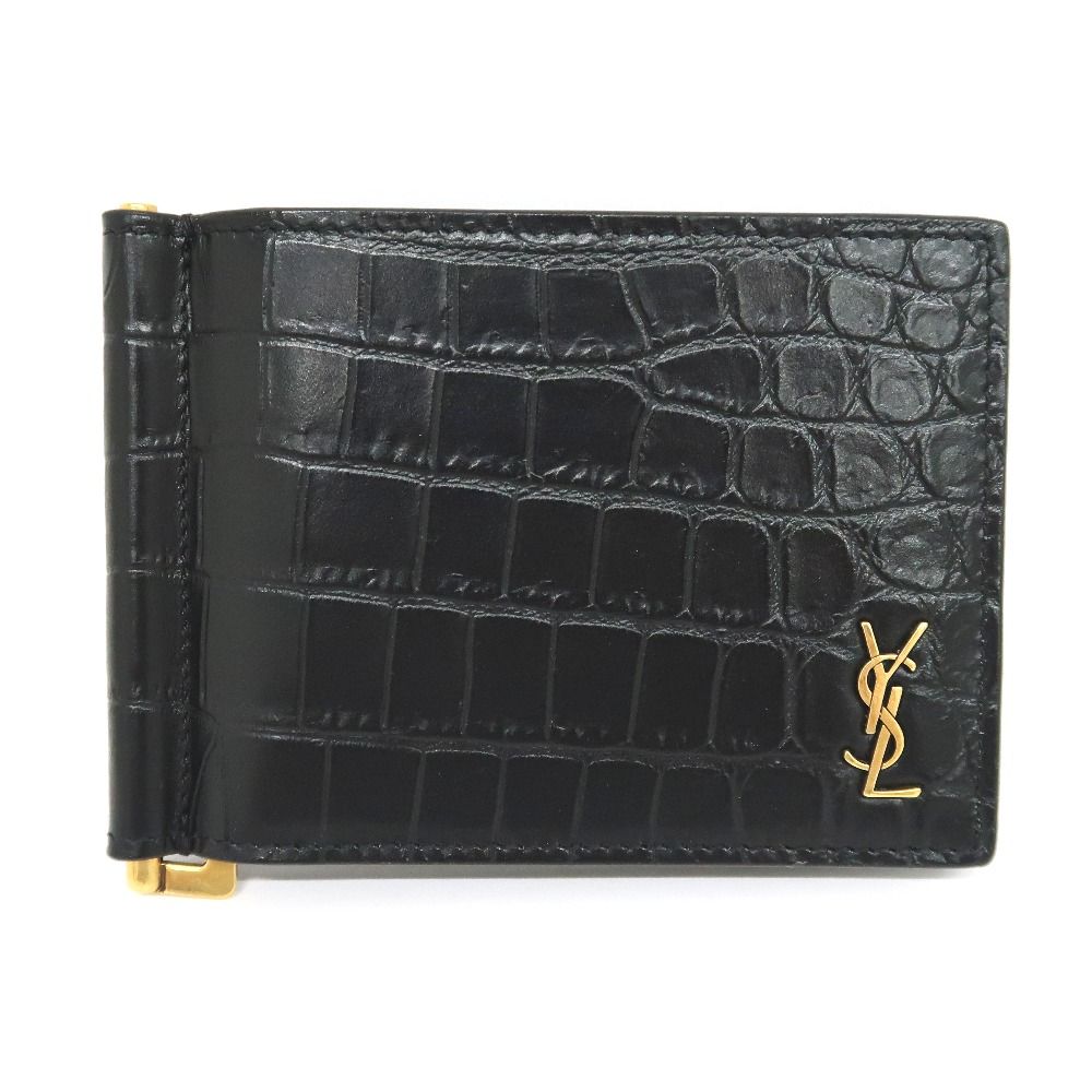 サンローラン Yves Saint Laurent マネークリップ クロコ IT79011 イヴ・サンローラン マネークリップ タイニーカサンドラ
