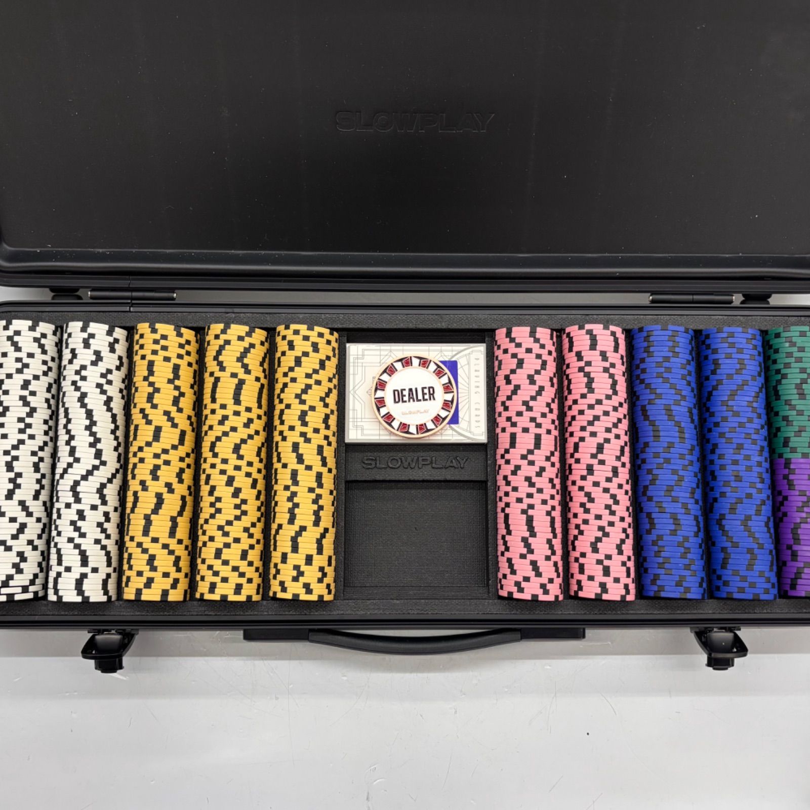 SLOW PLAY スロープレイ Nash ナッシュ クレイ ポーカー チップセット クレイコンポジットチップ ケース付き カジノ トランプ ディーラーボタン