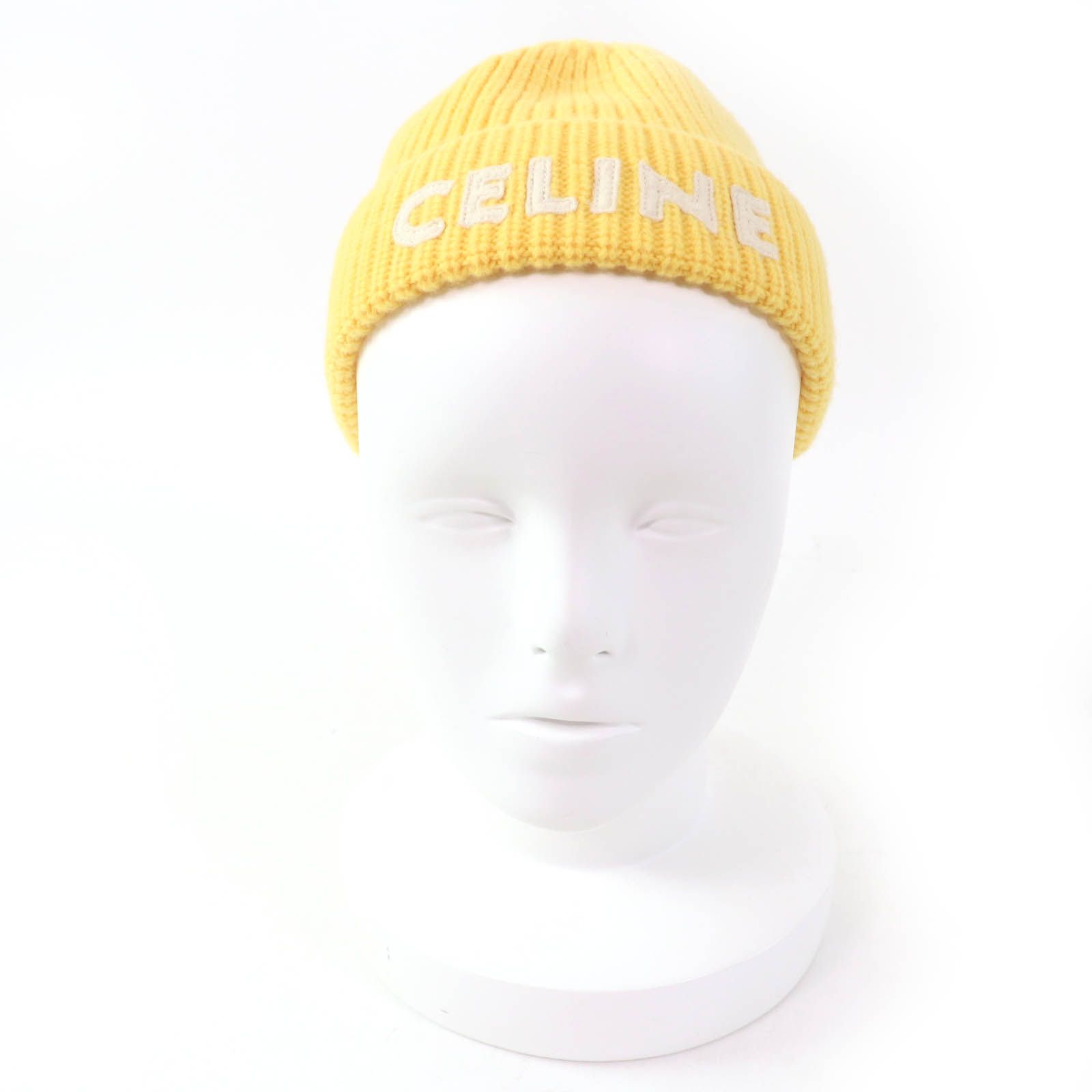 美品☆CELINE セリーヌ 2A61W535Q ウール100％ ロゴ エンブロイダリー  