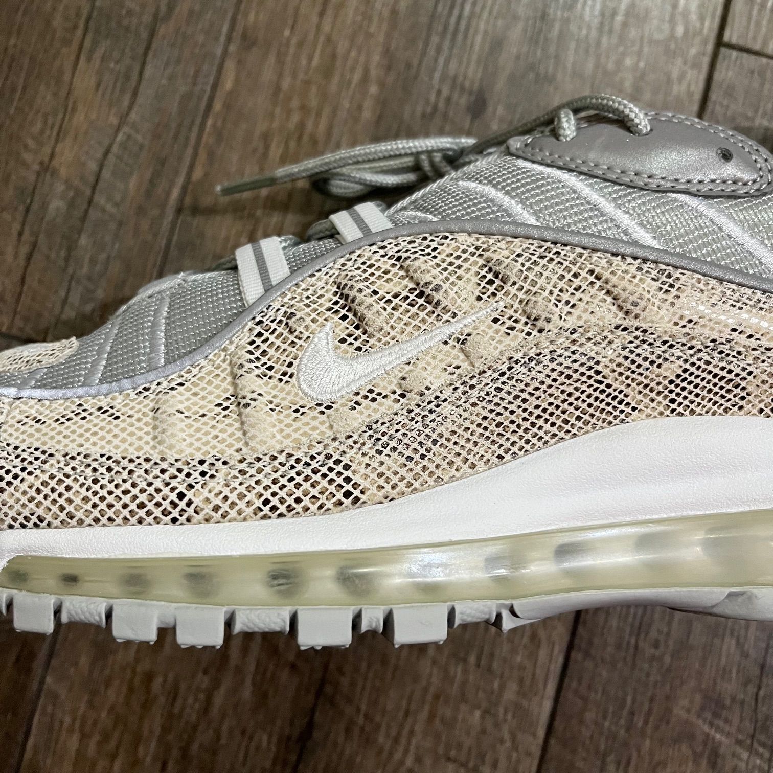 新品 国内正規 SUPREME NIKE AIR MAX 98 844694-100 コラボ スネーク 