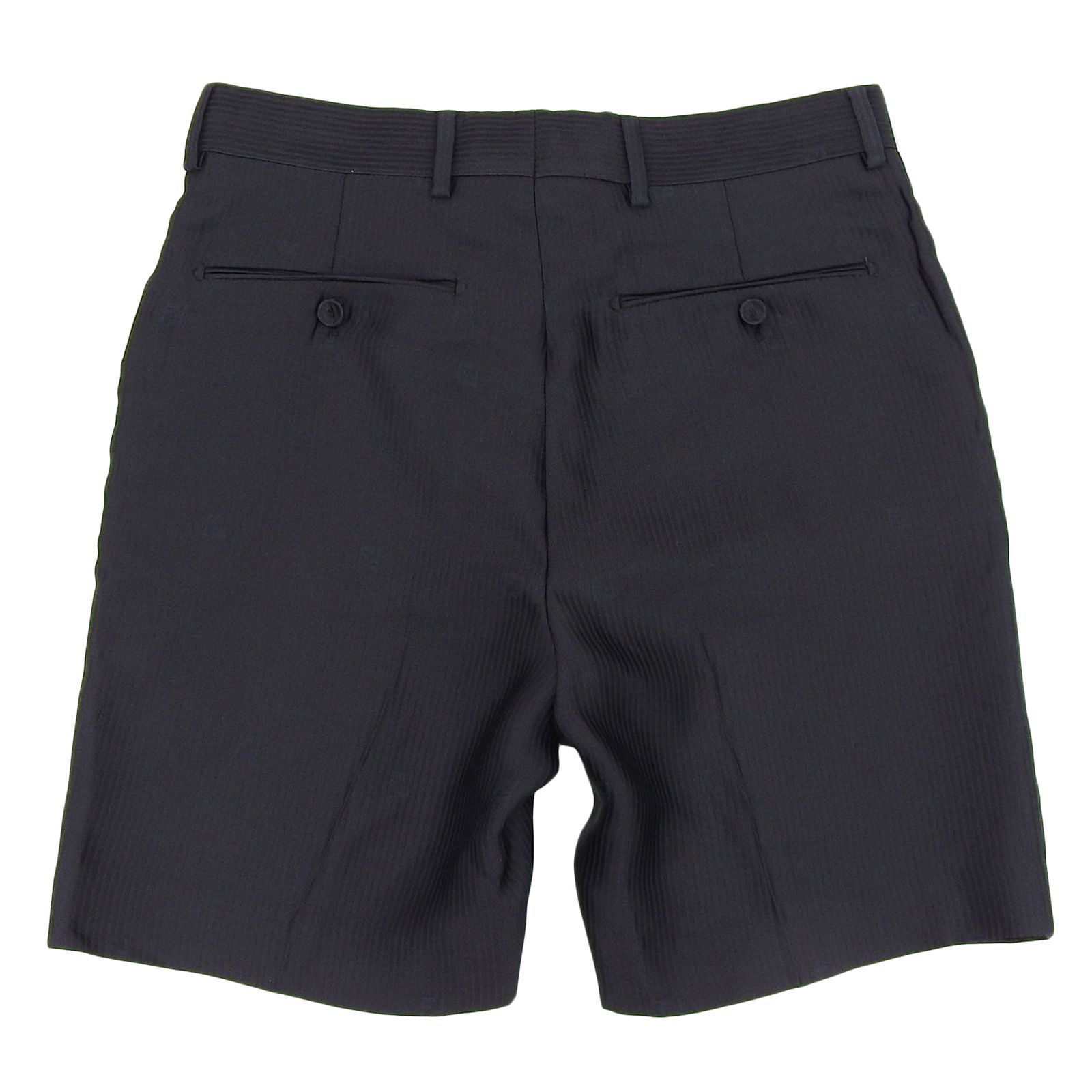 FENDI フェンディ 製 FB 0521 FFロゴ刺繍 シャドーストライプ ショートパンツ ブラック 44 イタリア製 メンズ