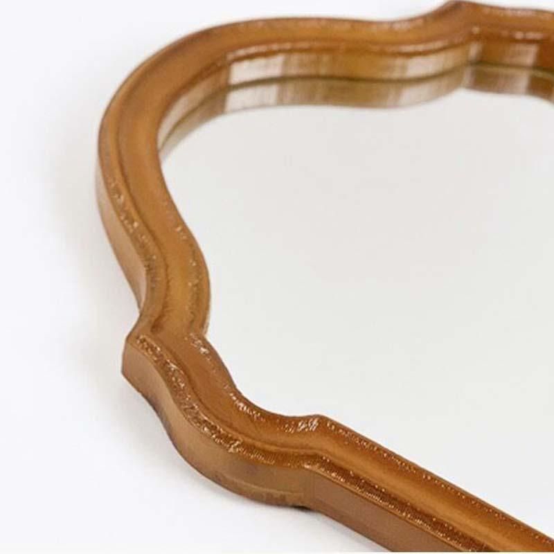 アンティークミラー○壁掛け○ゴールド○彫刻○ロココ○小便小僧○三面