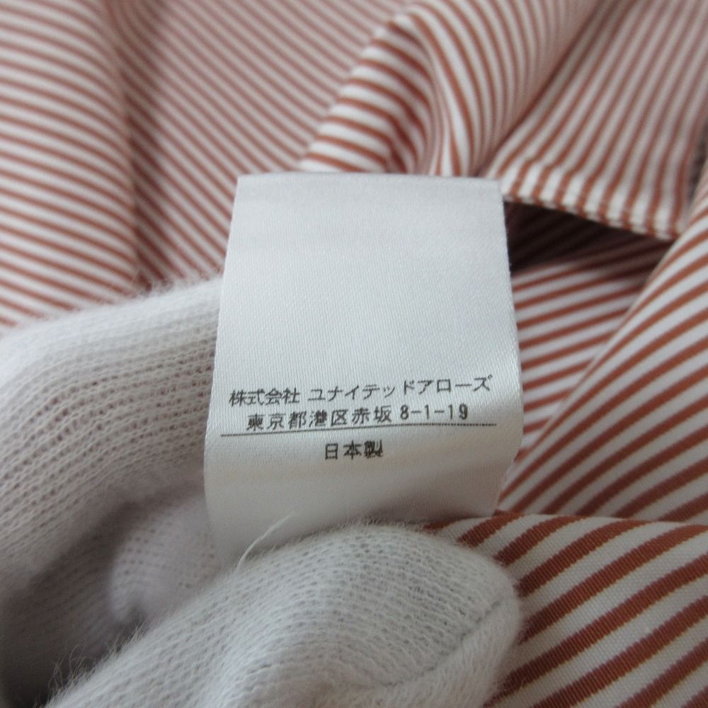 良品 Drawer ドゥロワー コットンストライプノーカラーシャツ