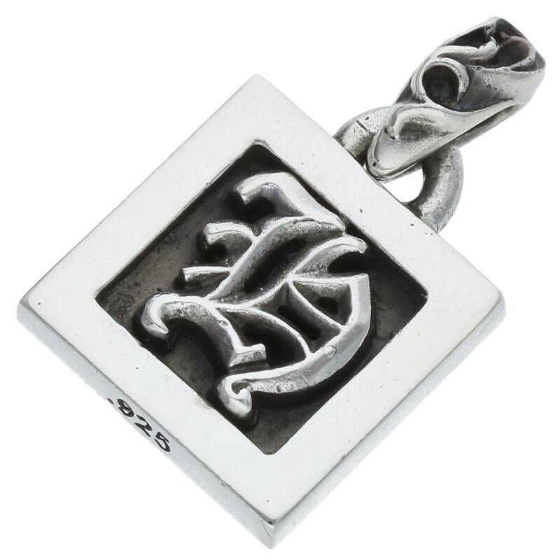 CHROME HEARTS クロムハーツ FRAMED LETTER BLOCK フレームドレターブロック Nアルファベット ネックレストップ シルバー167ミリ重さ