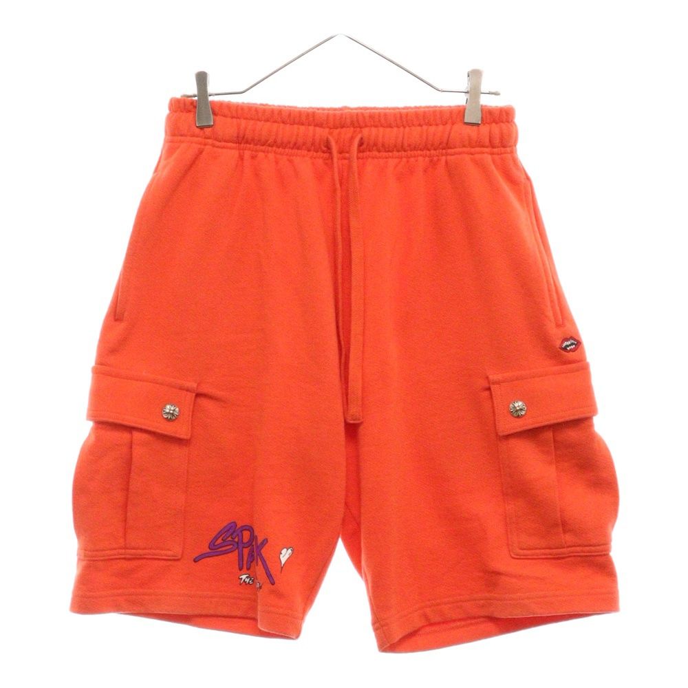 CHROME HEARTS クロムハーツ ×MATTY BOY SHORTS マッティボーイ ロゴプリント スウェットショーツ カーゴハーフパンツ レッド