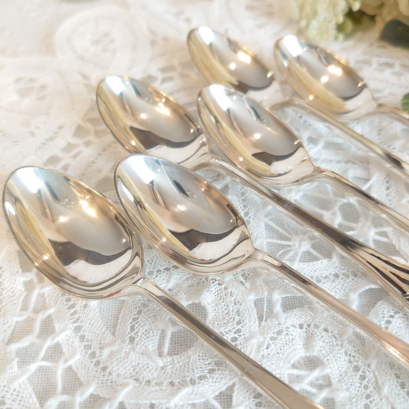 【銀製】Sterling Silver ブイヨン スプーン 6客 Tiffany & Co. - Tiffany ティファニー スプーン 6本セット 純銀