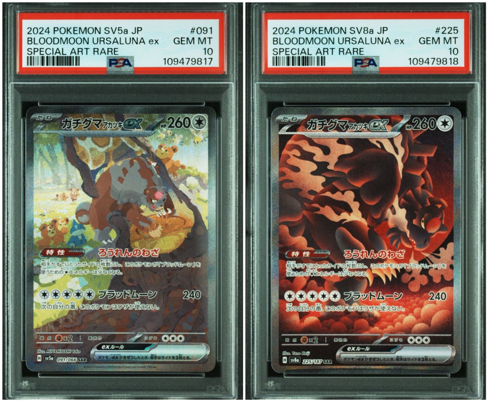 PSA10】 2連番 ガチグマアカツキex SAR クリムゾンヘイズ テラスタル