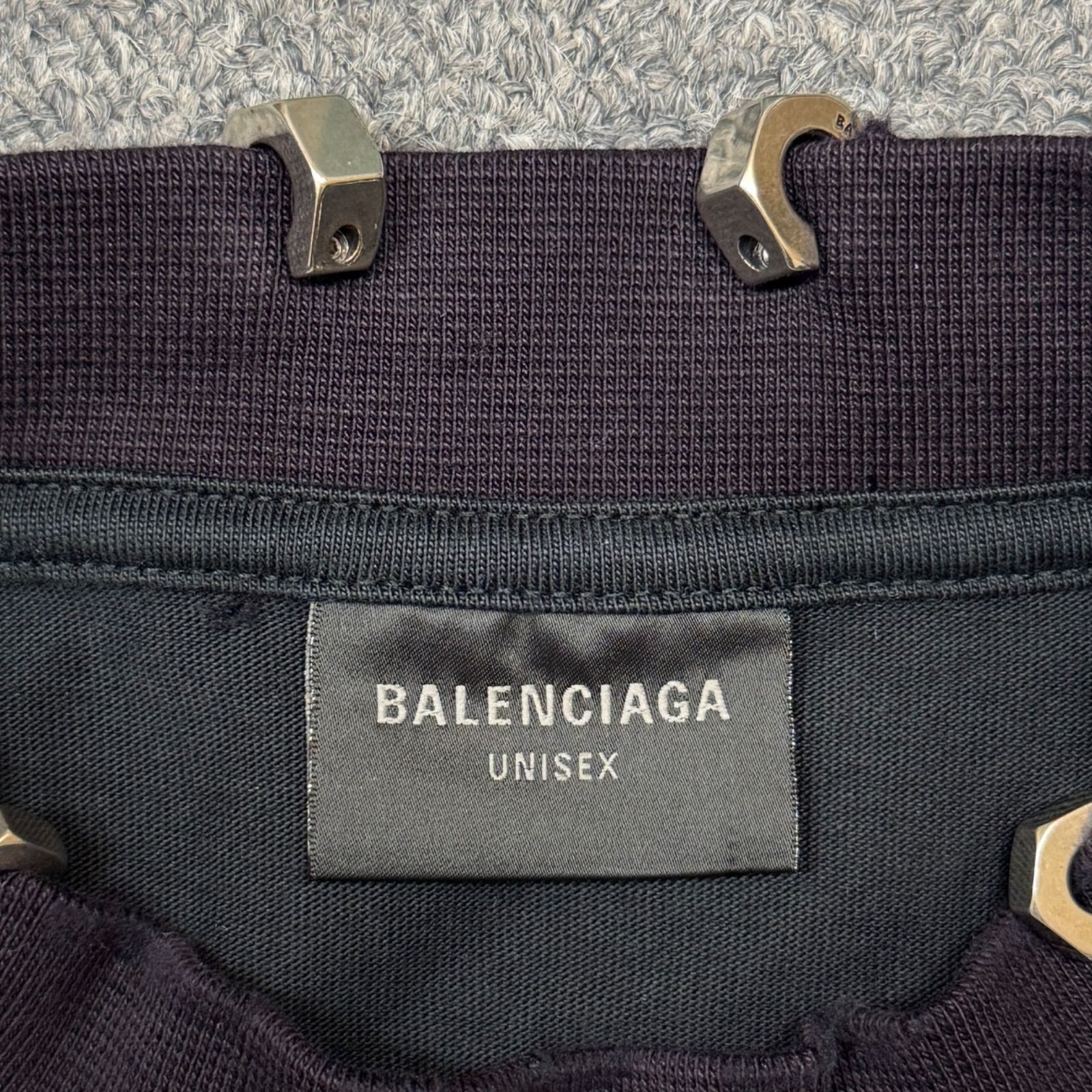 BALENCIAGA 23AW PIERCED ROUND スウェット ピアス 国内正規 