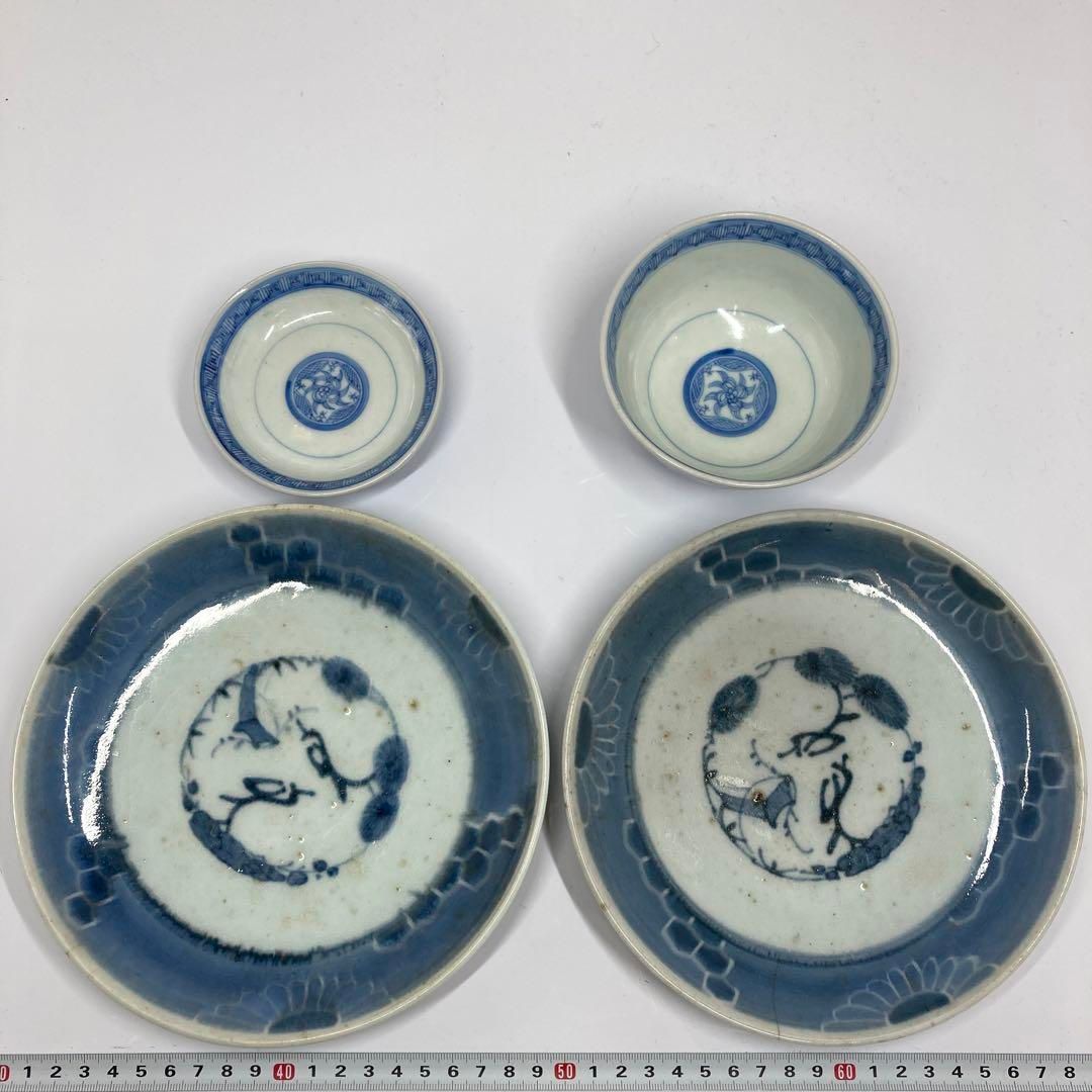 中国美術 清朝 清時代 大清康熙年製 青花人物図香合 染付 蓋物 時代