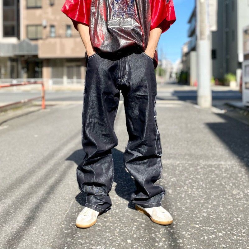 00's Deadstock PLAYERZ 69 バギー デニム ペインター パンツ メタル