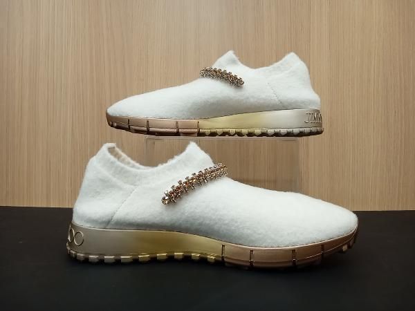 美品 JIMMY CHOO ジミーチュウ VERONA クリスタルピース ブークレ