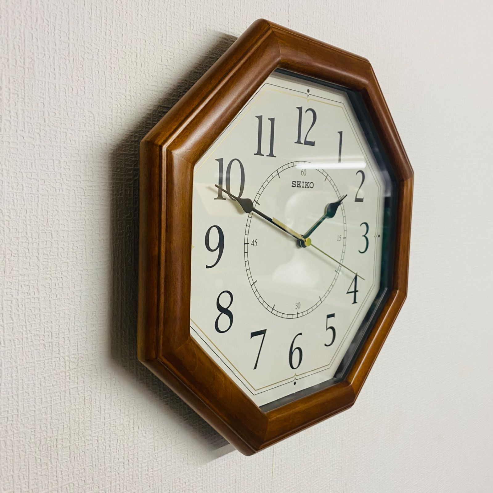 【が登場】【最終値下げ】SEIKO　掛時計　KH403B　大型 木枠 インテリア時計