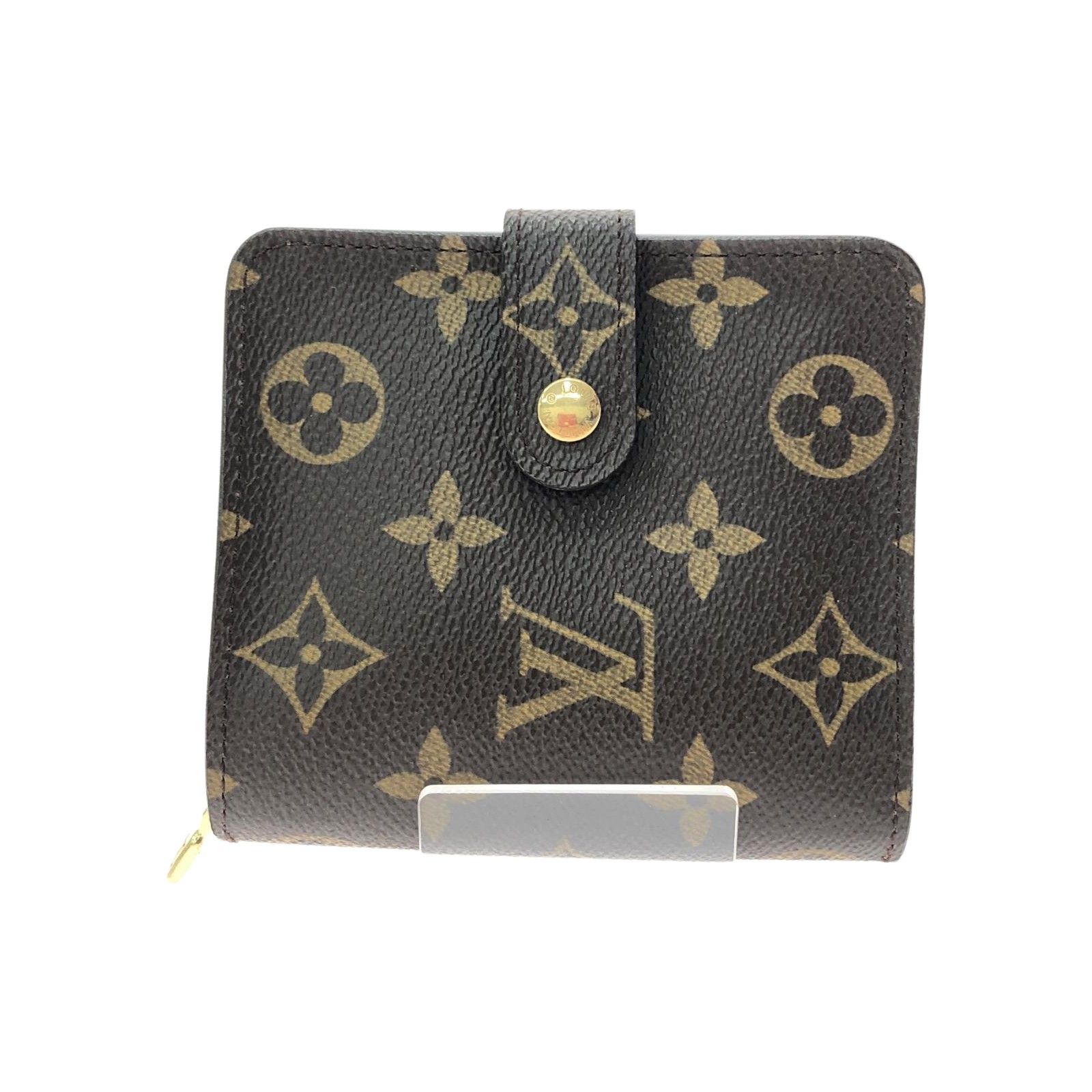 LOUIS VUITTON ルイヴィトン レディース 二つ折り財布 モノグラム コンパクトジップ M61667 ブラウン