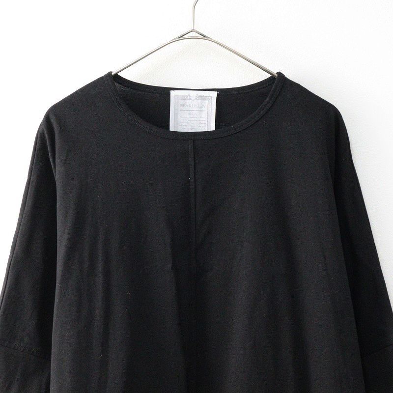 ❤︎ビアズリー❤︎ リネンチェックコンビカットソー　ブラック BEARDSLEY（ビアズリー）の「リネンチェックコンビカットソー（T