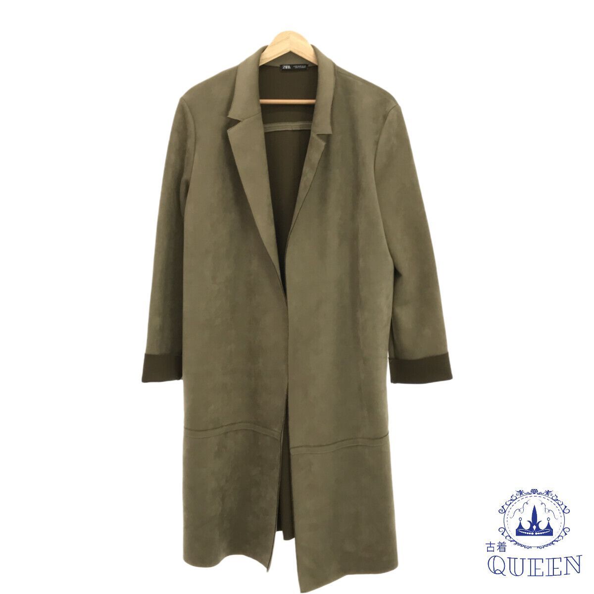 サラウーマン ザラウーマン ZARA WOMAN コート ロング ノーカラー S ピンク /SN21