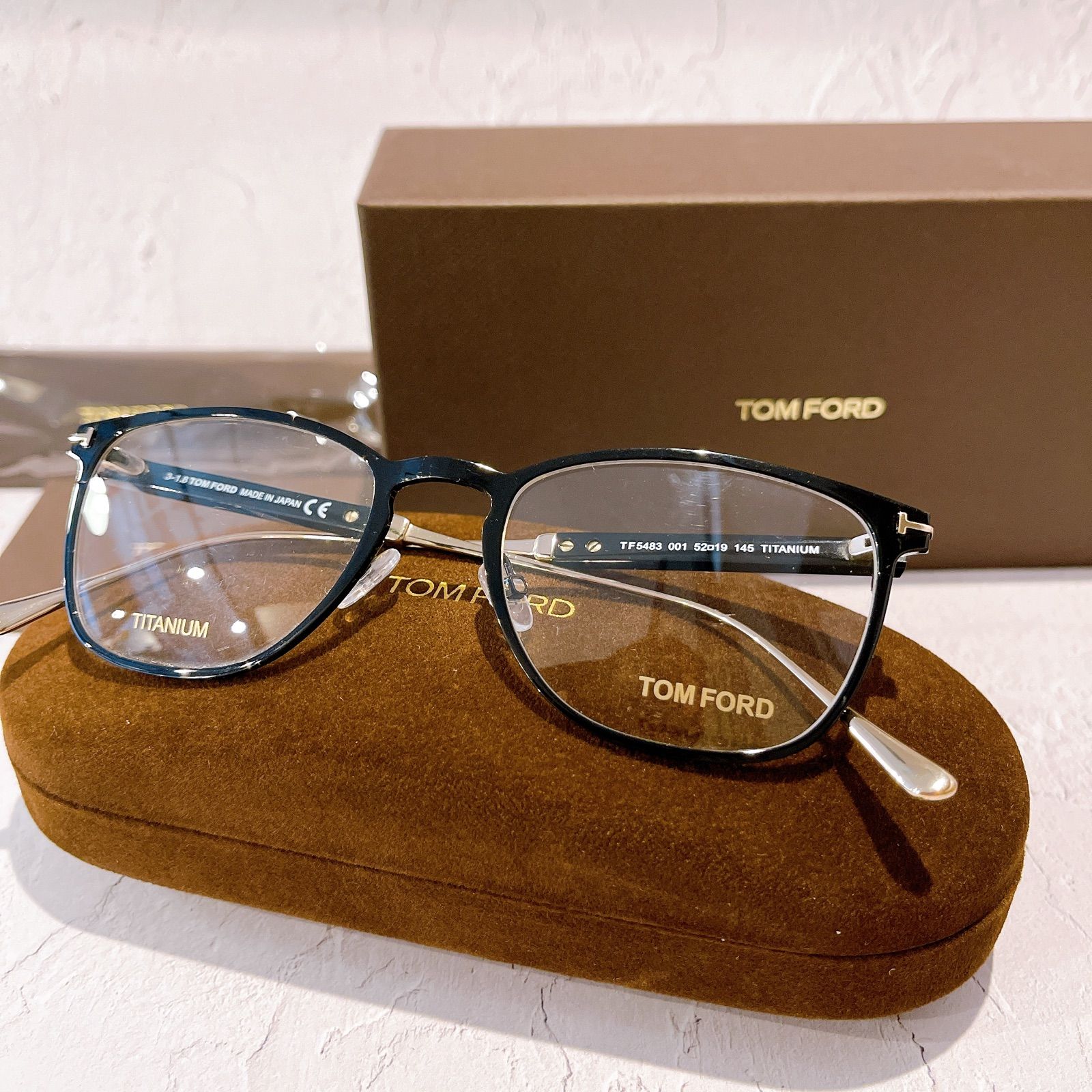 ☆トムフォード☆眼鏡 TOMFORD TF5483 001 上級チタン メガネ - メルカリ