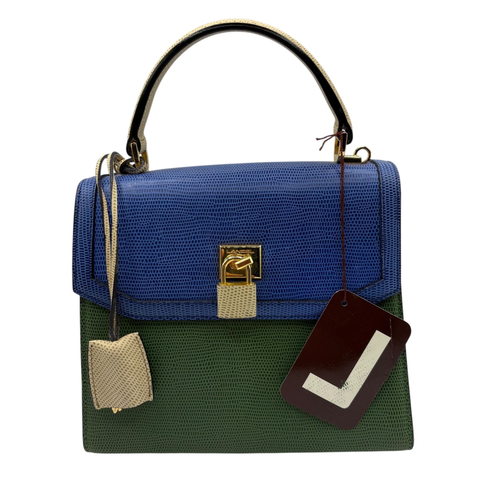 未使用 LANCEL ランセル 2way ケリー ショルダーバッグ ハンドバッグ 未使用品 LANCEL ランセル マルチカラーショルダーバッグ