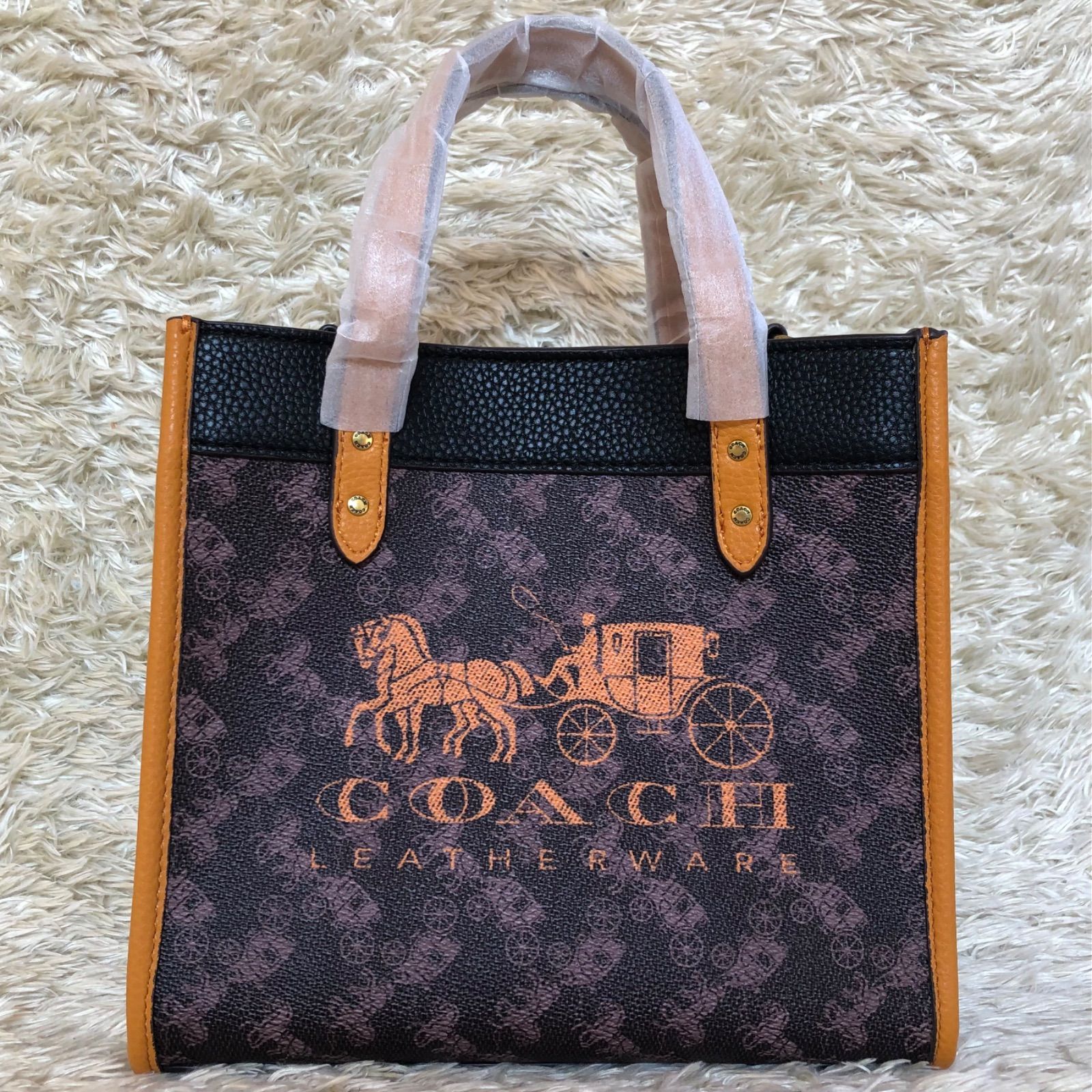 【新品未使用】coach コーチ ハンドバッグ ショルダー 2way オレンジ