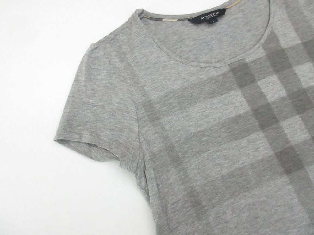 美品 BURBERRY バーバリー B1P11-207-07 半袖 カットソー sizeS/グレー ■◆メンズ