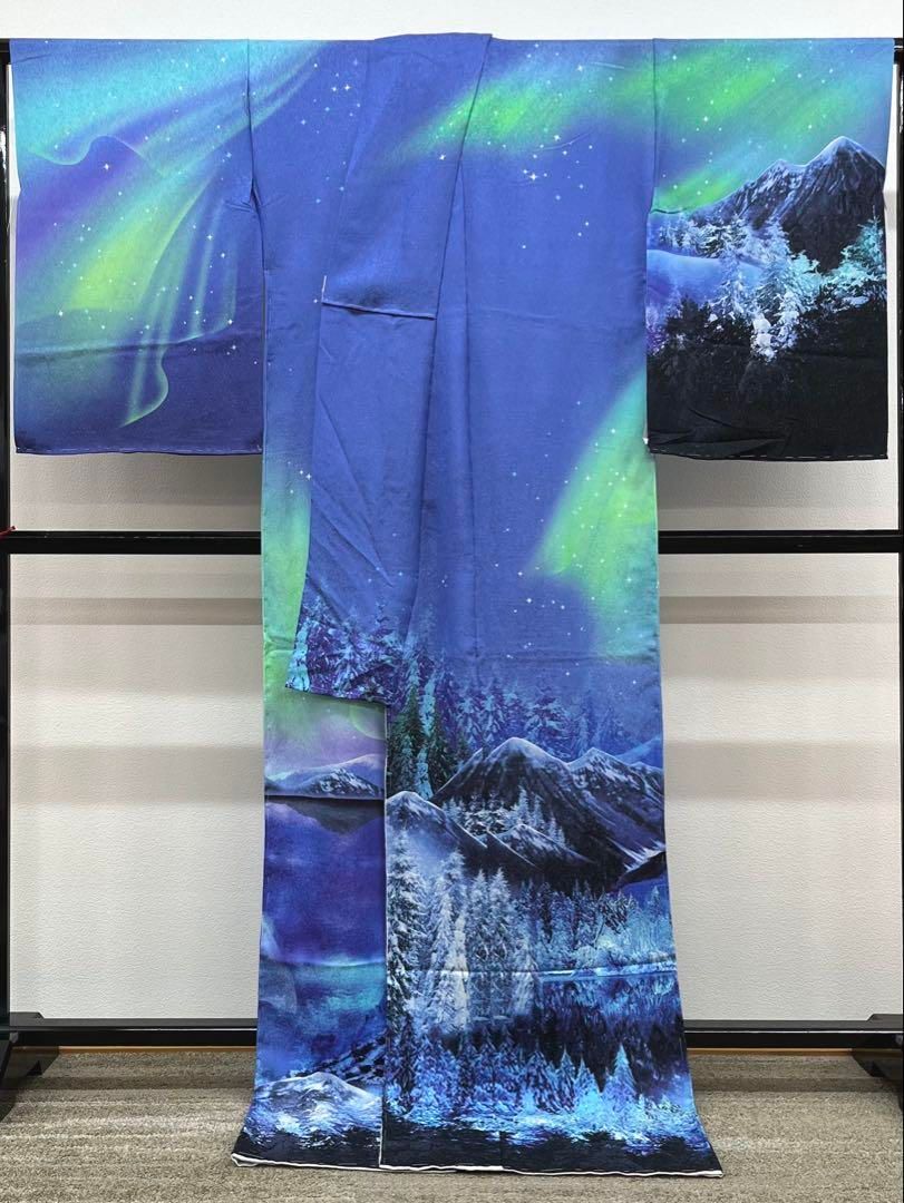 金糸 銀彩 大輪 訪問着 仮絵羽 未仕立て品 正絹 八掛付 舞台衣装 大衆