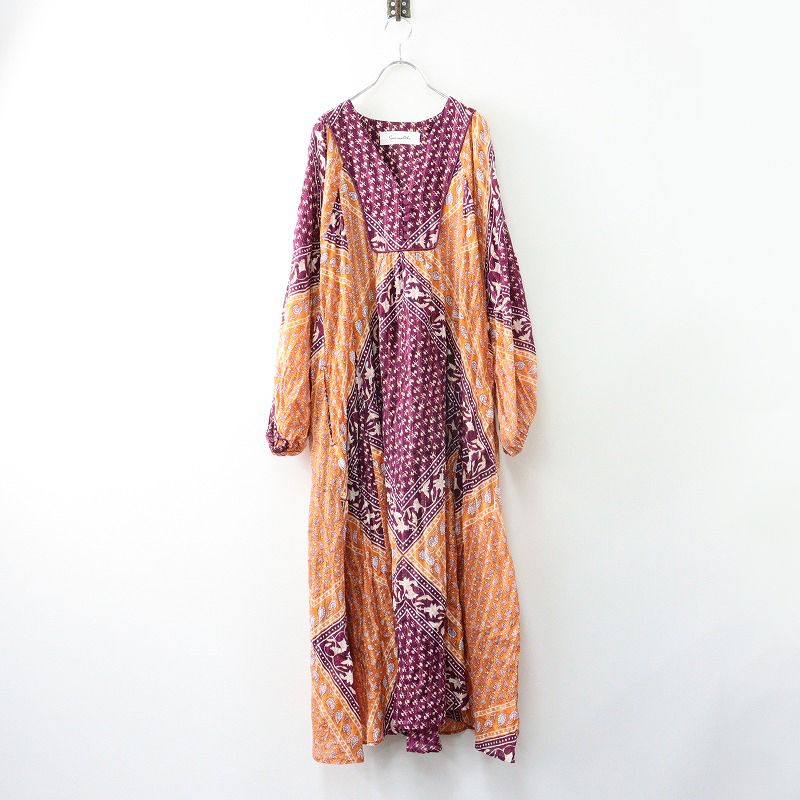 22SS サラマリカ sara mallika Cotton Block Pattern Dress コットン  