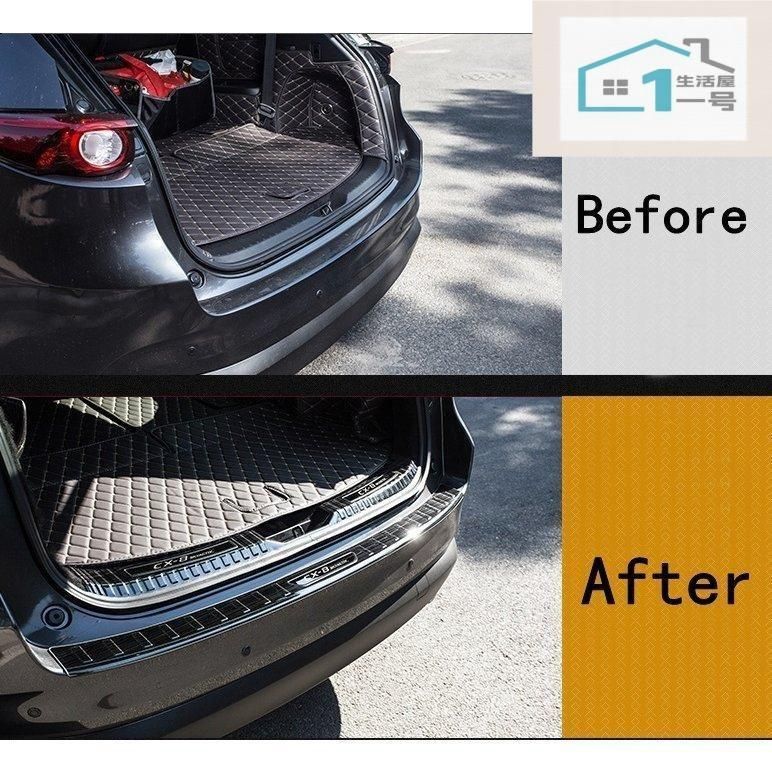 マツダ CX-8 KG系 用 トランクガードカバー ガーニッシュ リアバンパー プロテクター ガード パーツ 防汚 保護 外側 1P