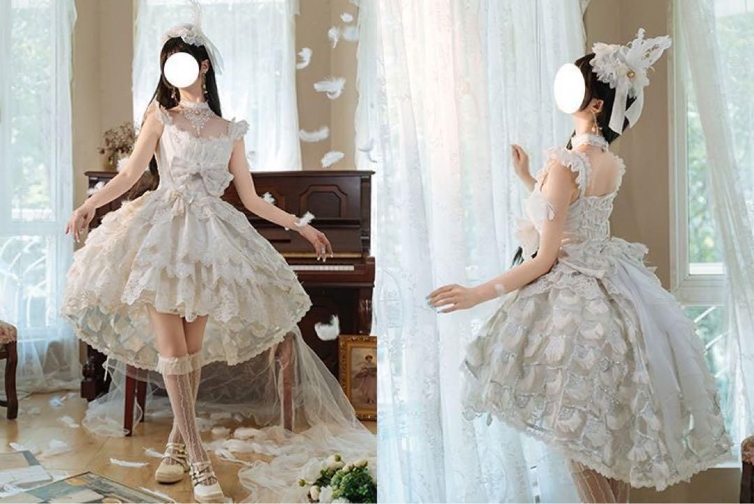 雀の羽 洋服jsk甘い重工ワンピースサスペンダー尾引き ゴスロリ・ロリータドレス 雀の羽 洋服jsk甘い重工ワンピースサスペンダー尾引き ゴスロリ
